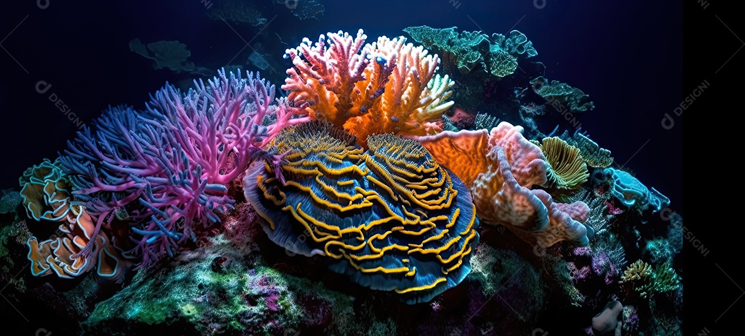 Ilustração de recife de coral