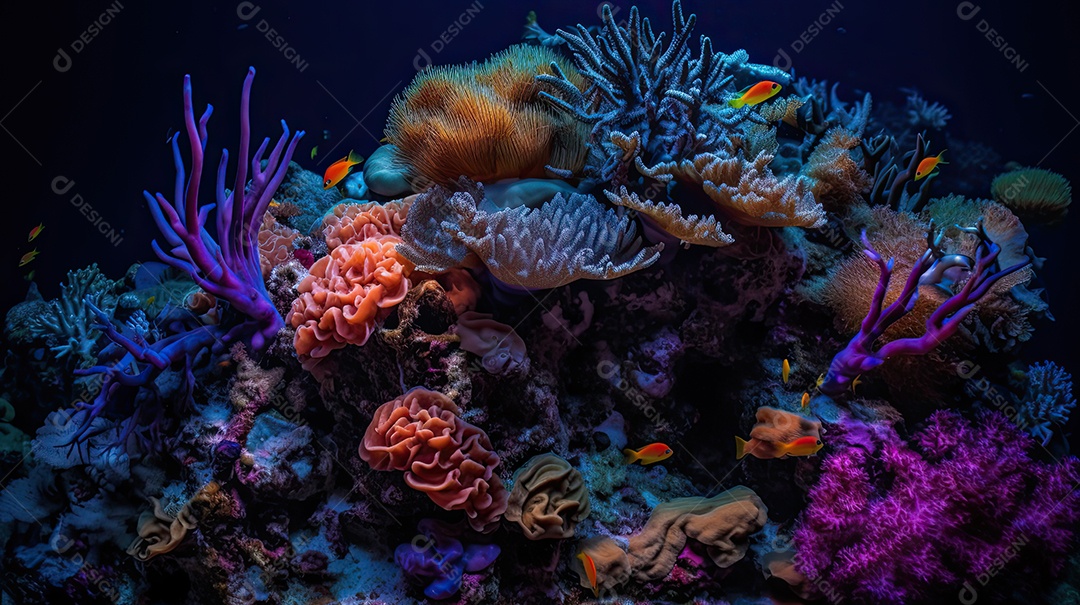 Ilustração de recife de coral