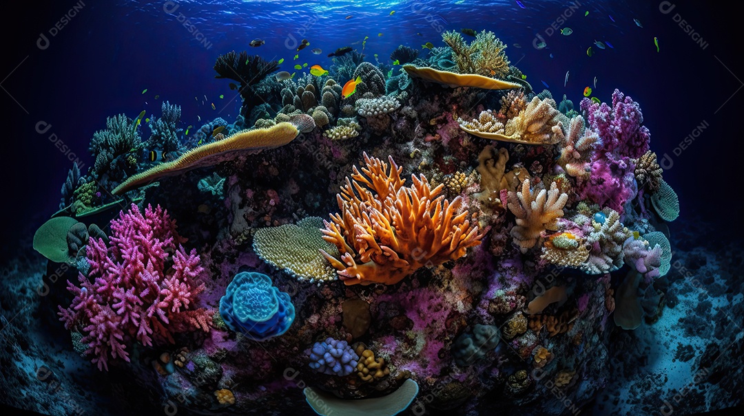 Ilustração de recife de coral