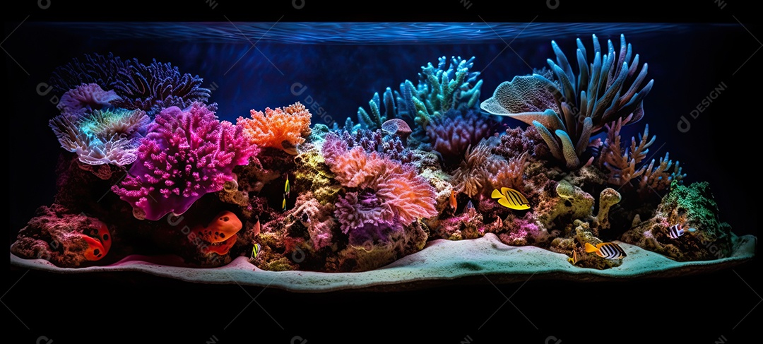 Ilustração de recife de coral