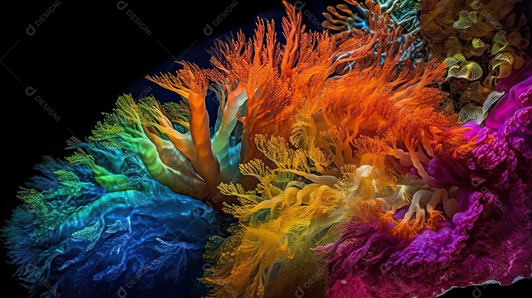 Ilustração de recife de coral