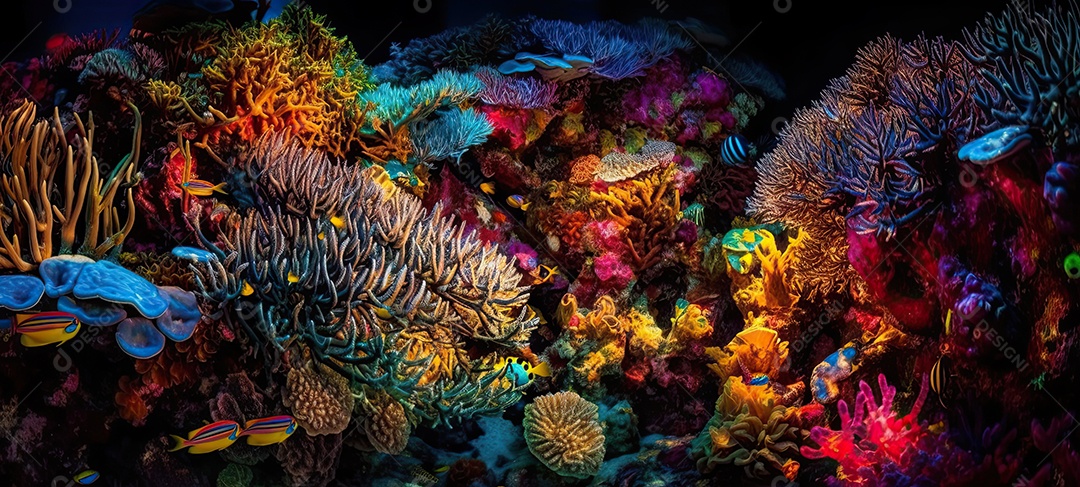 Ilustração de recife de coral