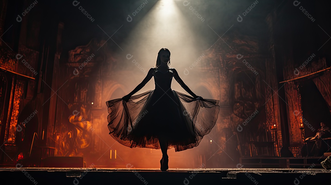 Ilustração sobre uma bailarina dançando.