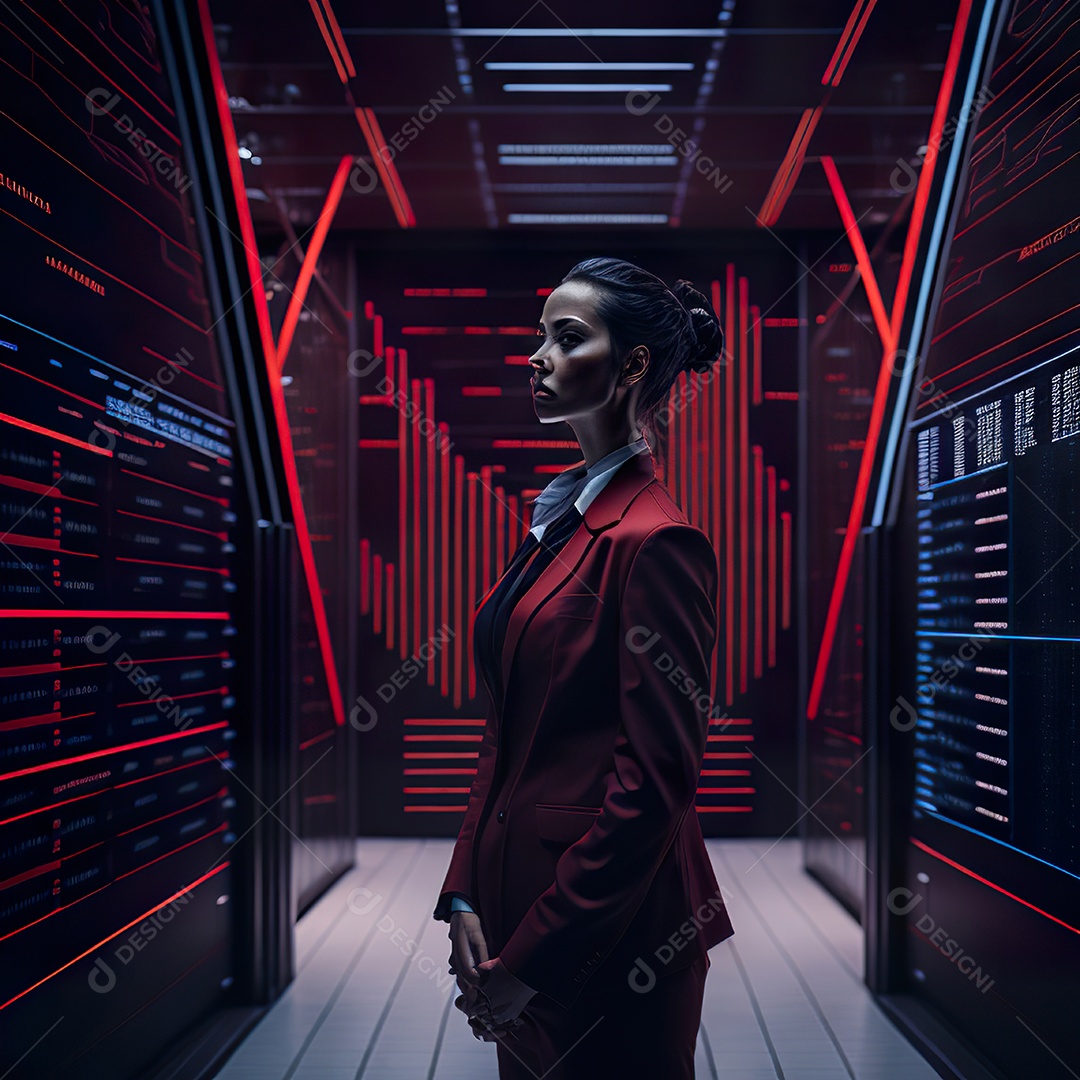 Mulher analisando ações