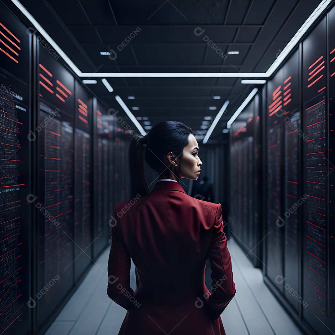 Mulher analisando ações