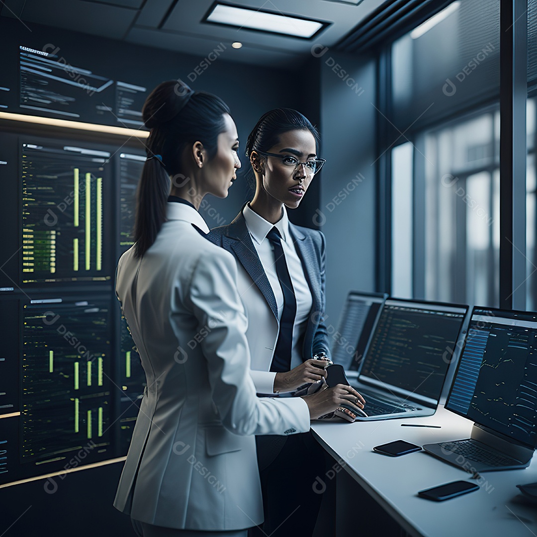 Mulher analisando ações