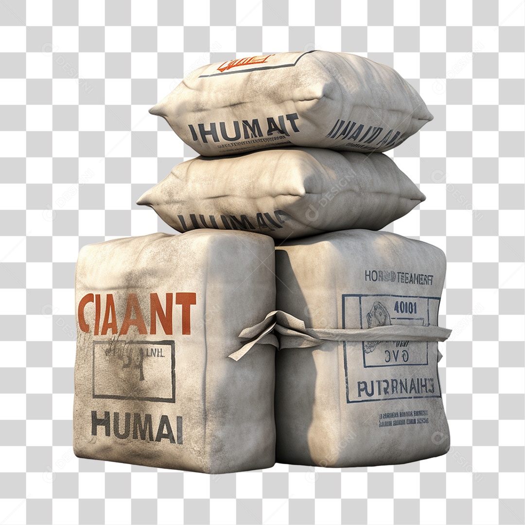 Sacos de Cimento PNG Transparente