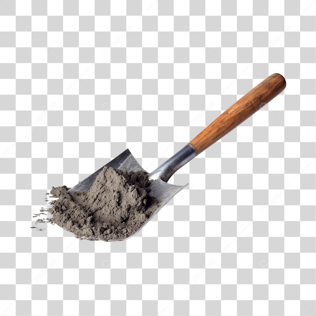 Pá Pegando Cimento PNG Transparente