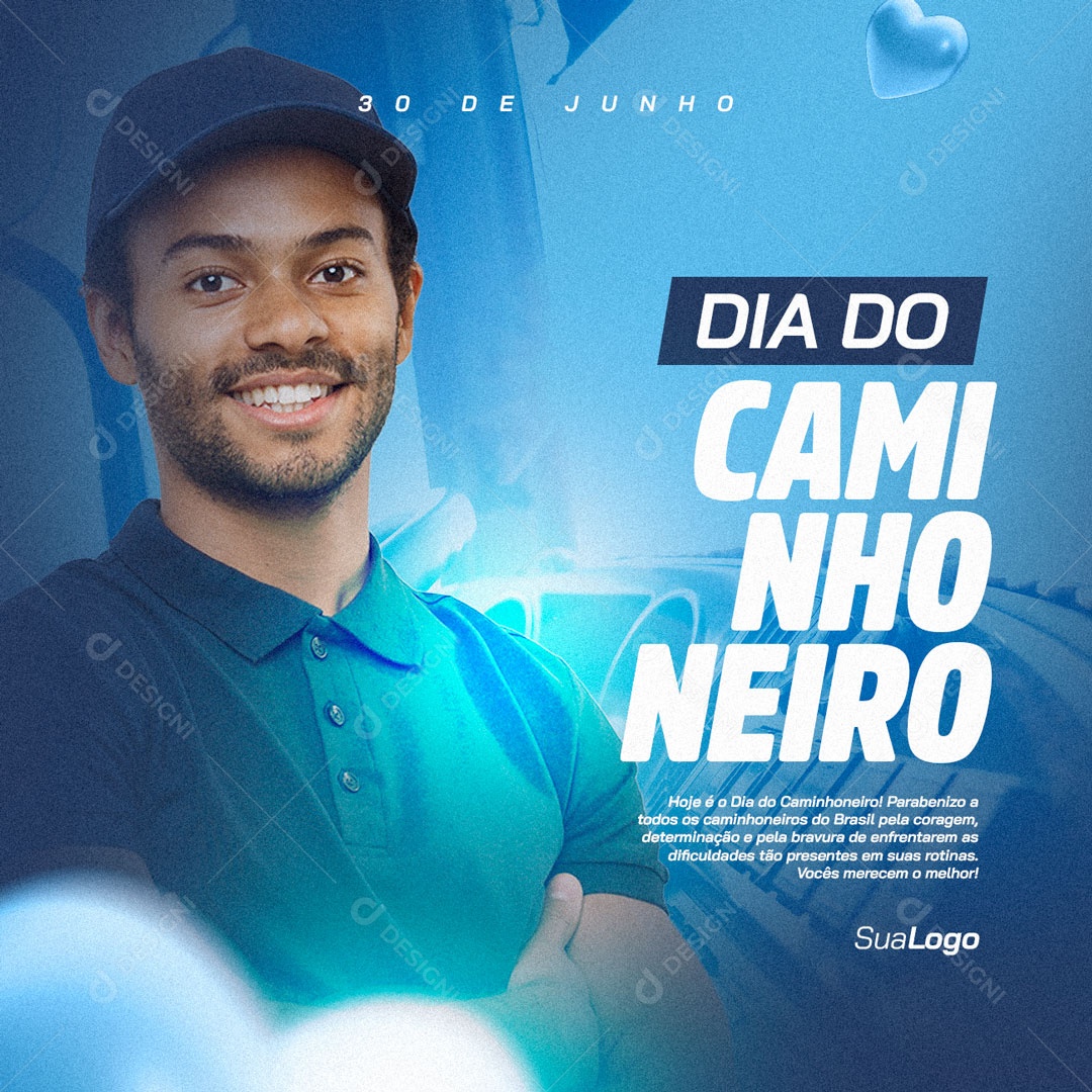 Social Media Dia Do Caminhoneiro 30 De Junho PSD Editável