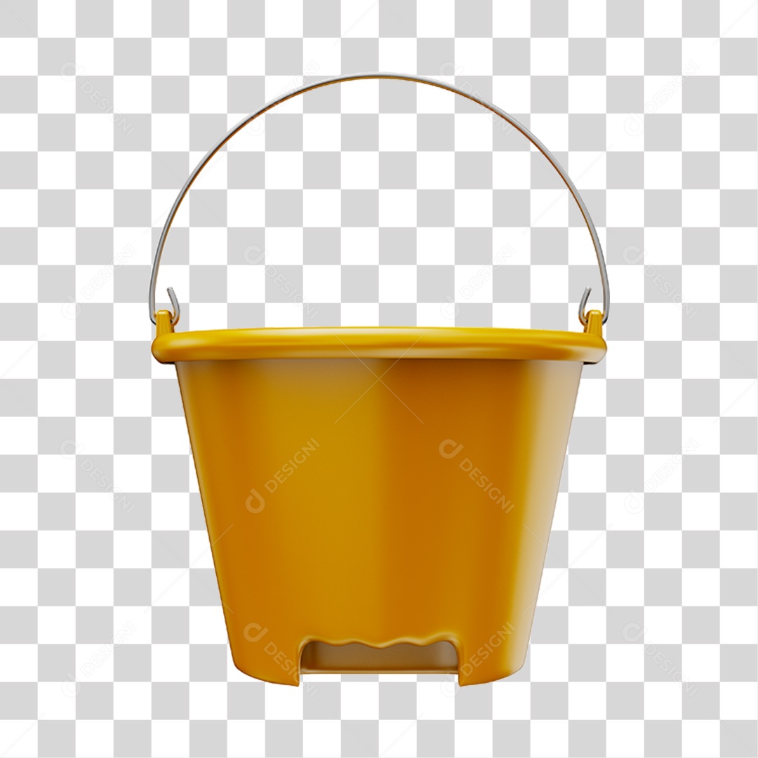 Balde Amarelo PNG Transparente