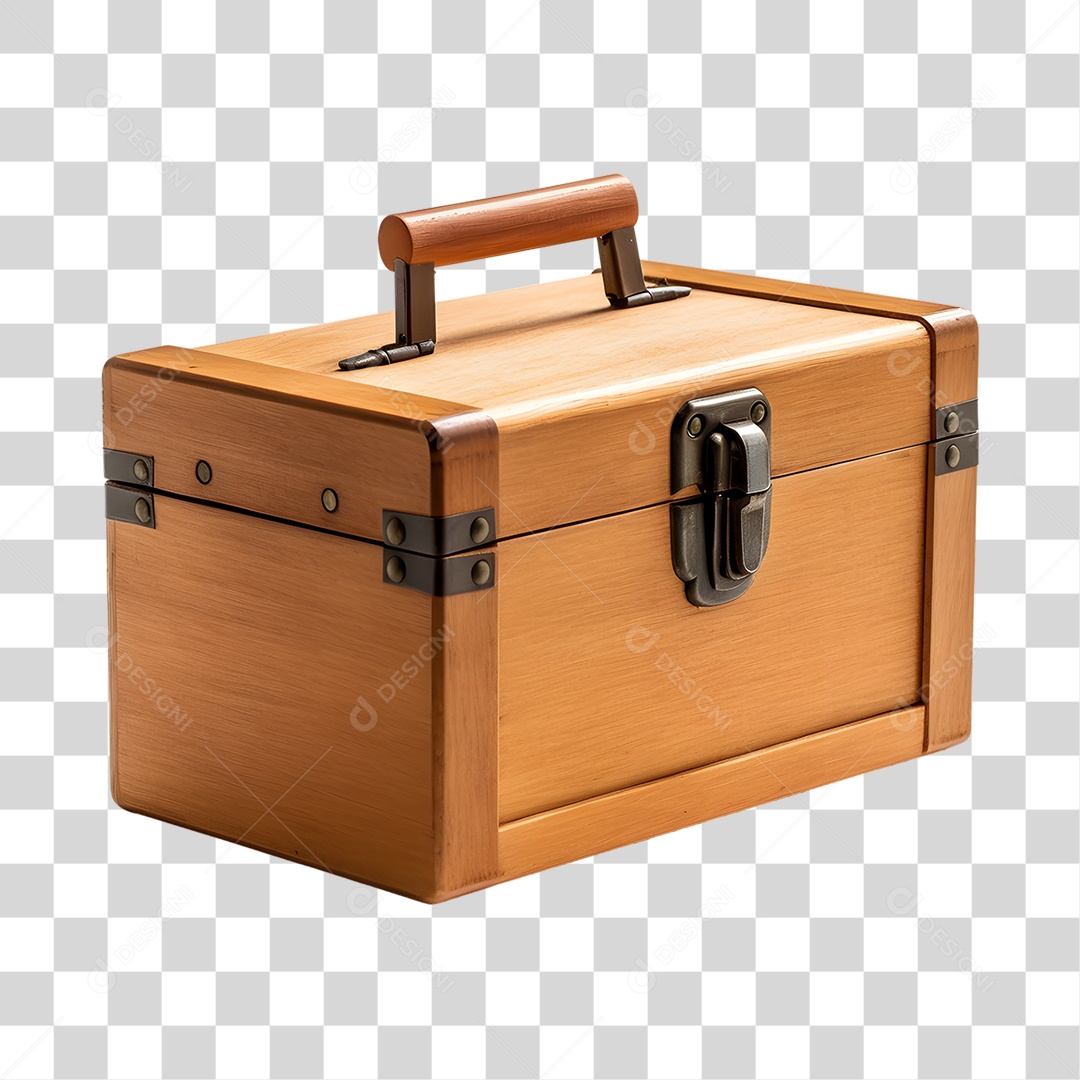 Maleta de Madeira para Ferramentas PNG Transparente