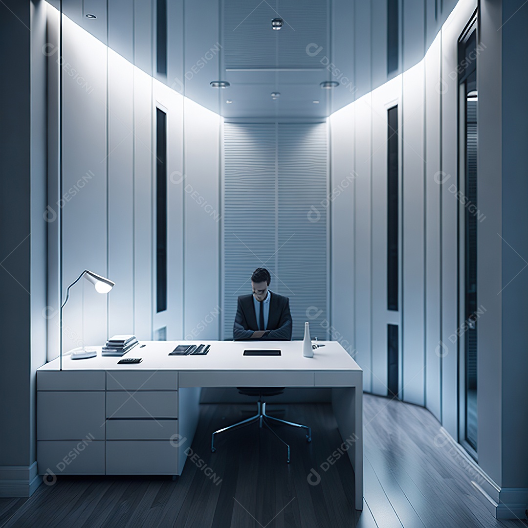 Médico no interior de seu escritório