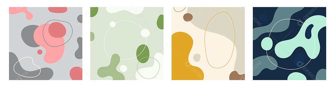 Conjunto de Fundos Criativos Abstratos Vetor EPS