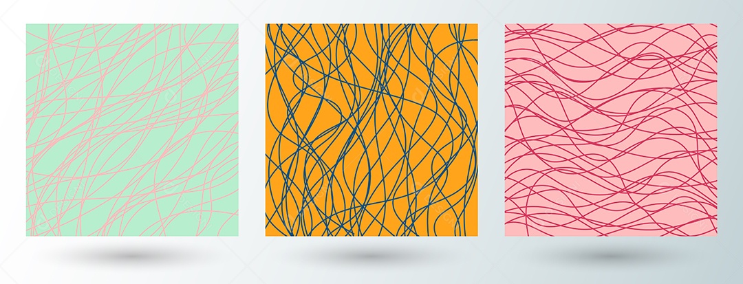 Background Conjunto de Linhas Onduladas Listradas Vetor EPS