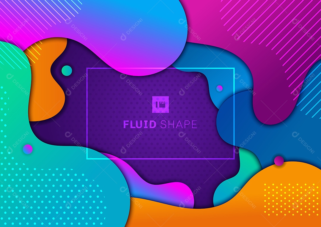 Background Formas Fluidas Abstratas Vetor EPS
