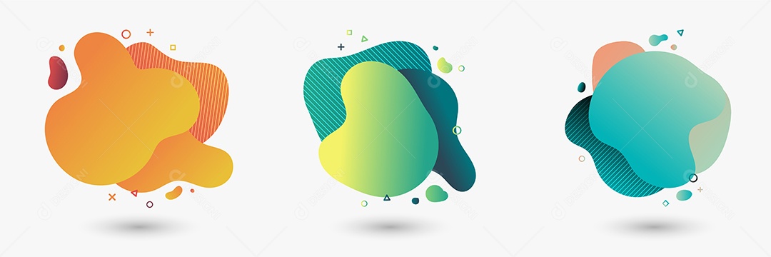 Conjuntos De Formas Abstratas Vetor EPS