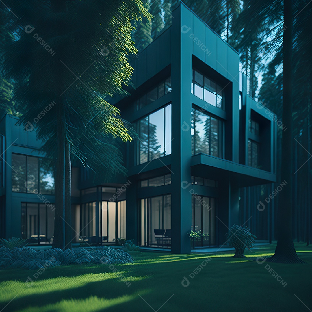 Casa com design moderno e minimalista