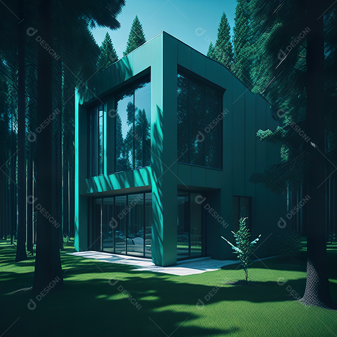 Casa com design moderno e minimalista