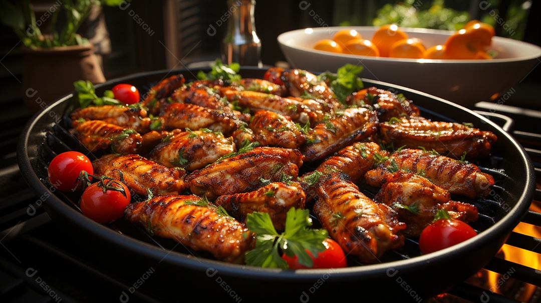 Bife sendo grelhada na churrasqueira