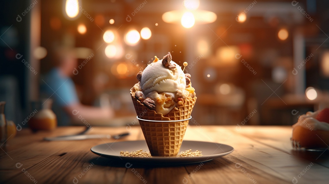 Deliciosa casquinha de sorvete