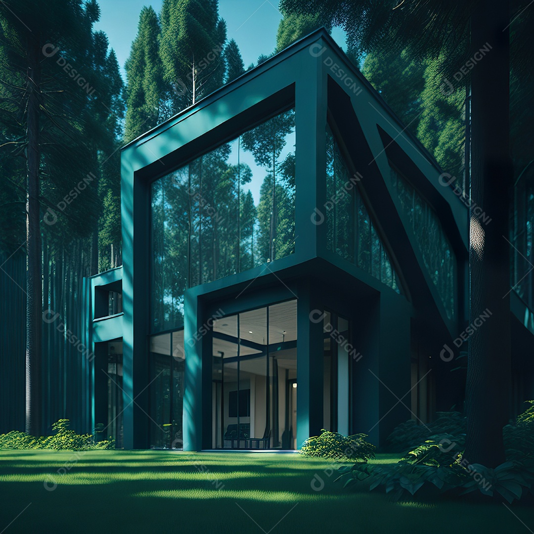 Casa com design moderno e minimalista