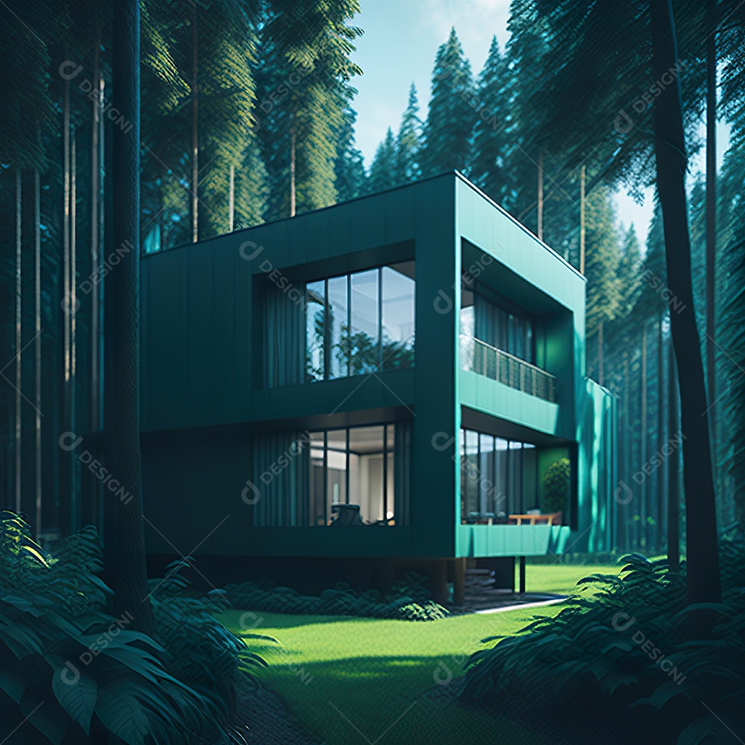 Casa com design moderno e minimalista