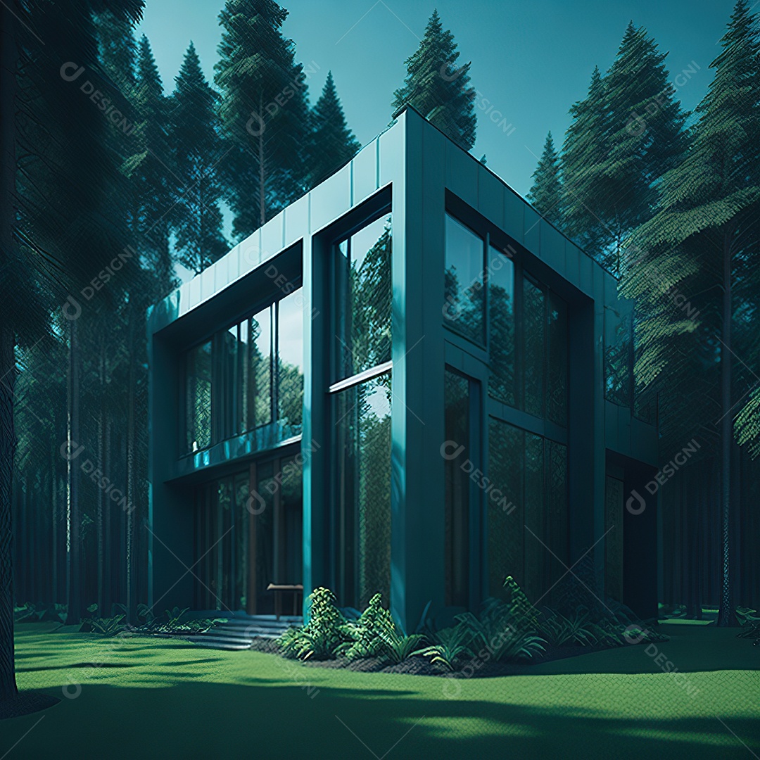 Casa com design moderno e minimalista