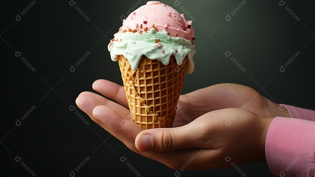 Deliciosa casquinha de sorvete