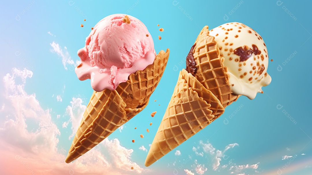 Deliciosas casquinhas de sorvete