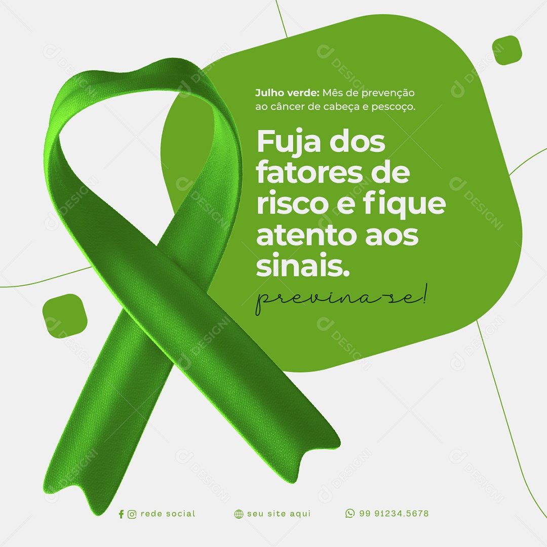 Social Media Julho Verde Fique Atentos PSD Editável