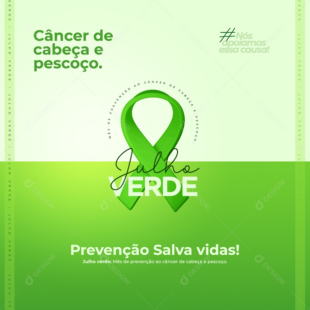 Social Media Prevenção Salva Vidas Julho Verde PSD Editável