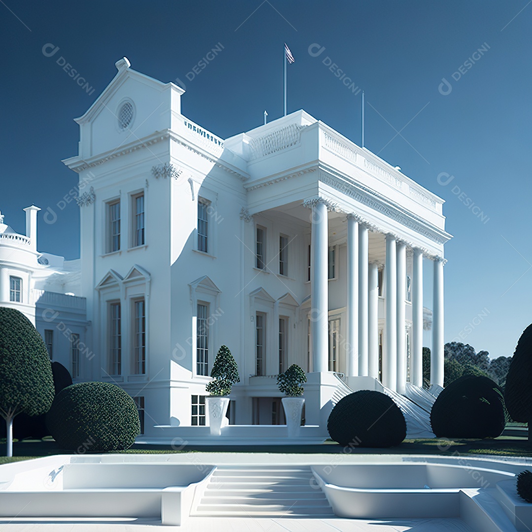 Casa rosa com design moderno e minimalista