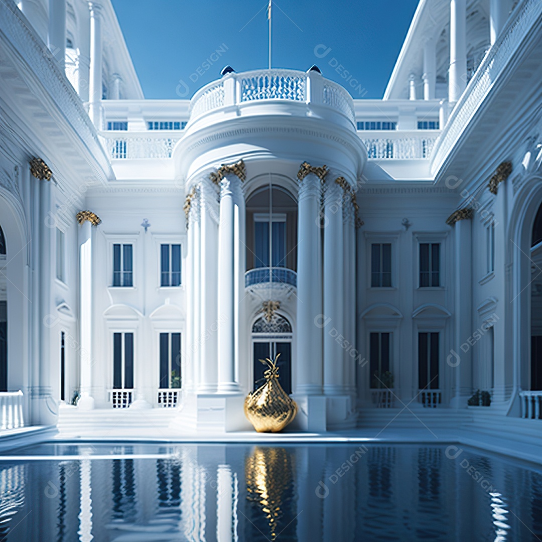 Casa rosa com design moderno e minimalista