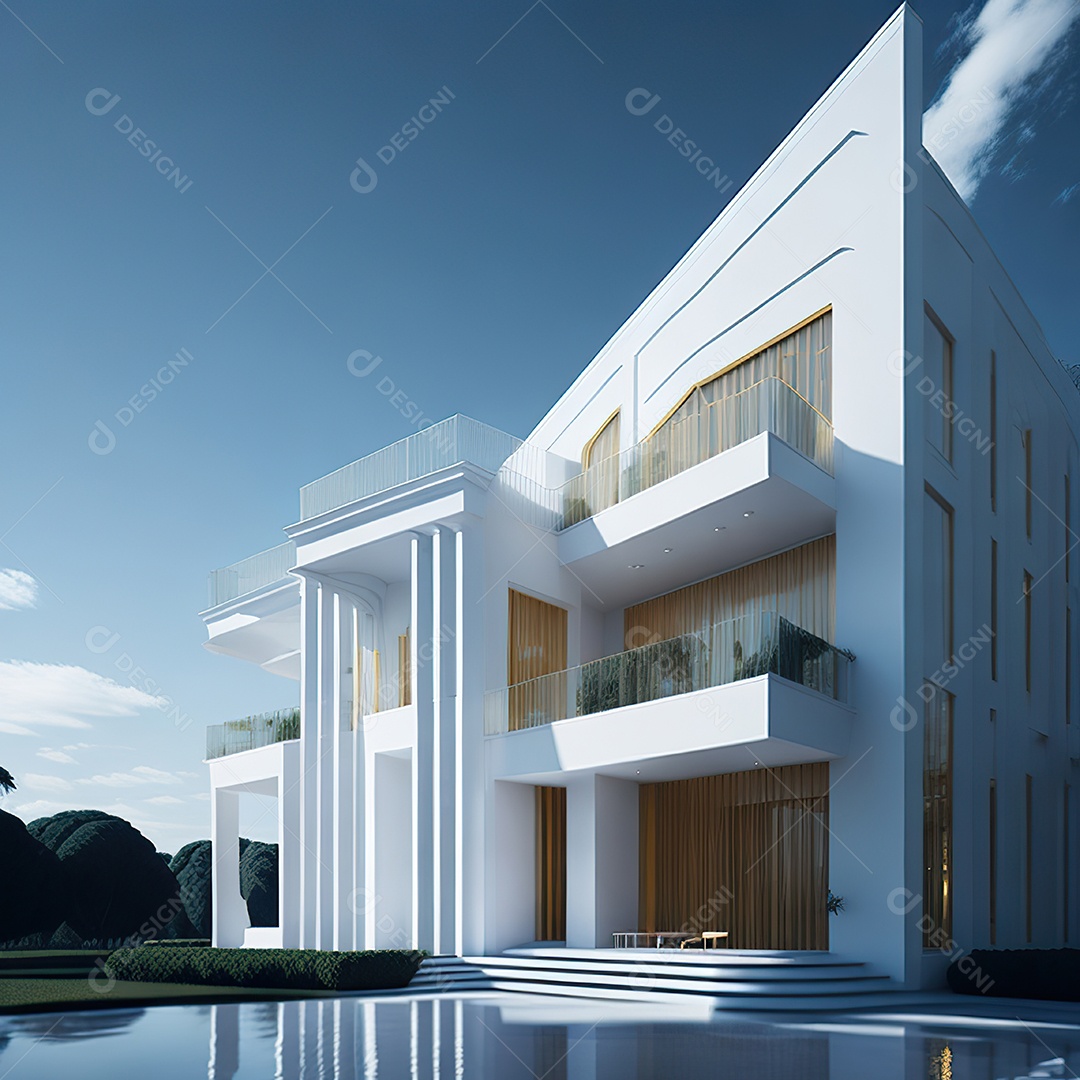 Casa com design moderno e minimalista