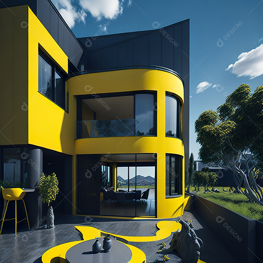 Casa com design moderno e minimalista