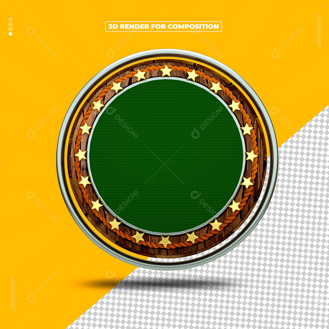 Modelo Circular Elemento 3D Para Composição PSD