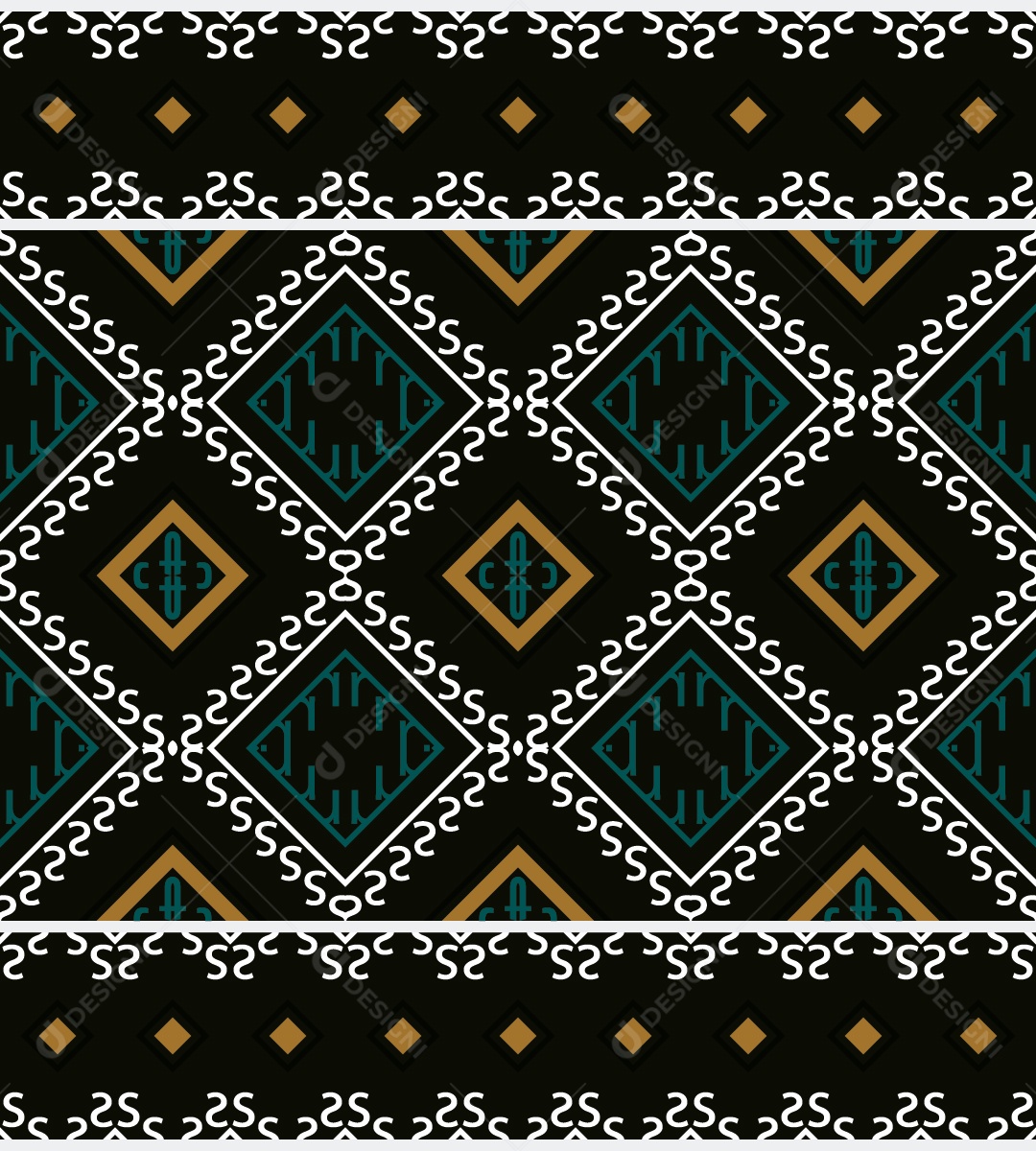 Padrão Tribal Tradicional Estilo Asteca Ilustração Colorida Vetor EPS