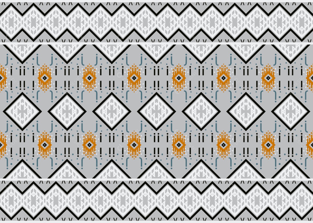 Padrão Tribal Tradicional Estilo Asteca Ilustração Cinza Vetor EPS