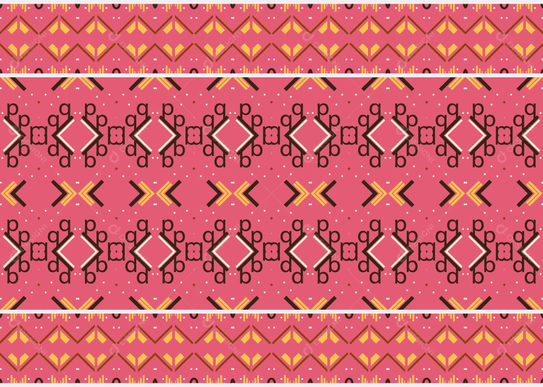Padrão Tribal Tradicional Estilo Asteca Ilustração Rosa Vetor EPS