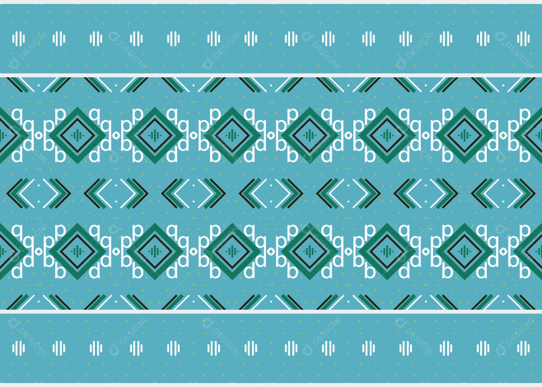 Padrão Tribal Tradicional Estilo Asteca Ilustração Azul Vetor EPS