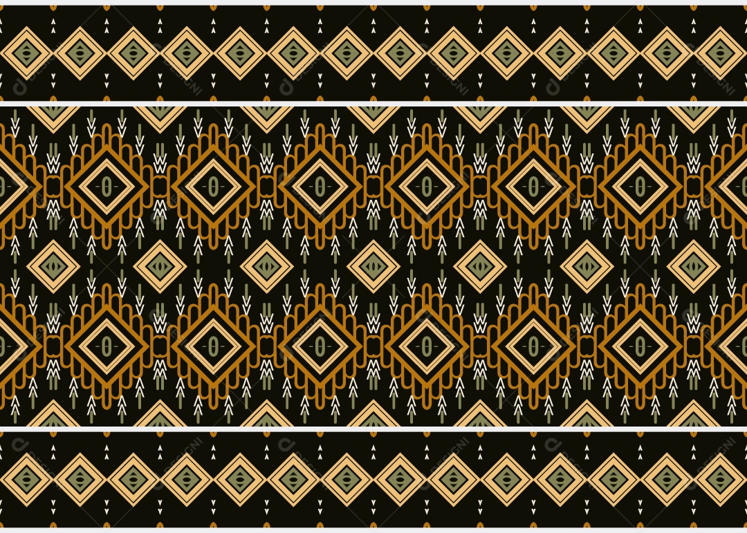 Padrão Tribal Tradicional Estilo Asteca Ilustração Colorida Vetor EPS