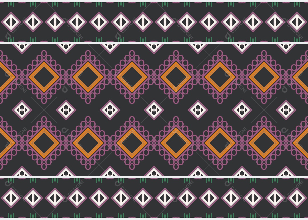 Padrão Tribal Tradicional Estilo Asteca Ilustração Colorida Vetor EPS