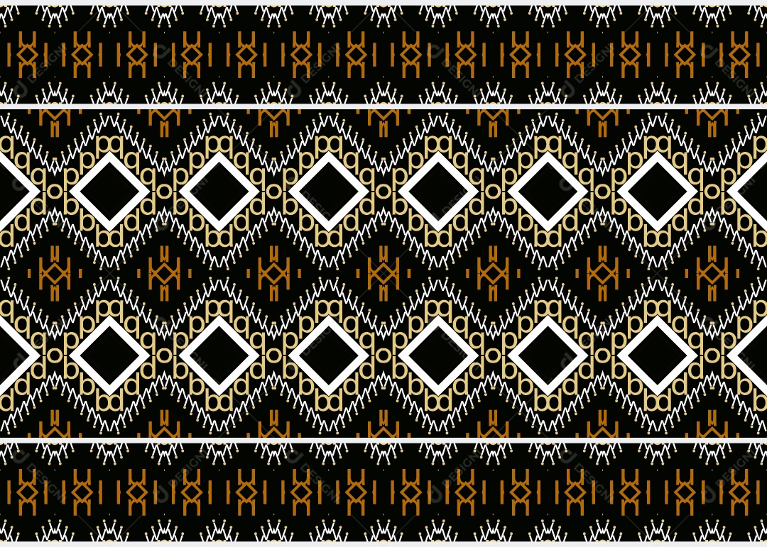 Padrão Tribal Tradicional Estilo Asteca Ilustração Colorida Vetor EPS