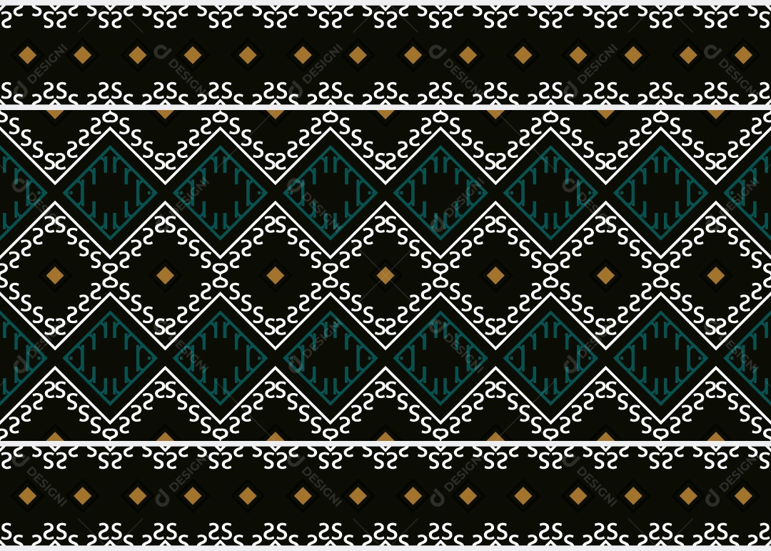 Padrão Tribal Tradicional Estilo Asteca Ilustração Colorida Vetor EPS