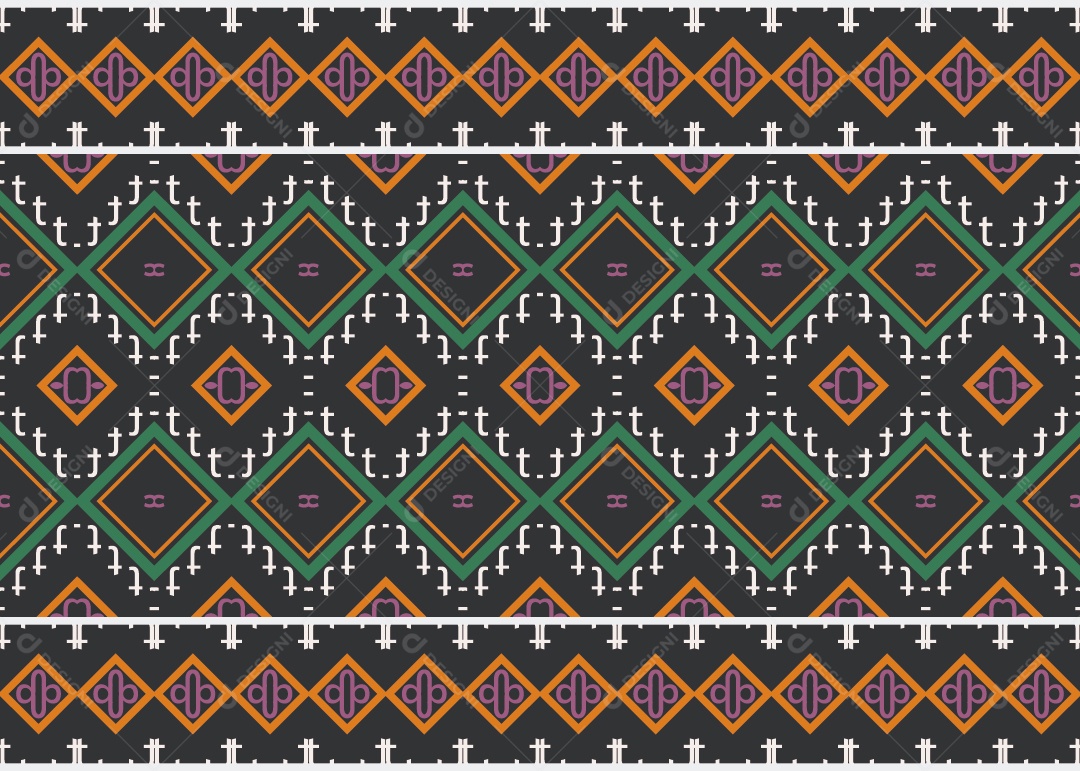 Padrão Tribal Tradicional Estilo Asteca Ilustração Colorida Vetor EPS