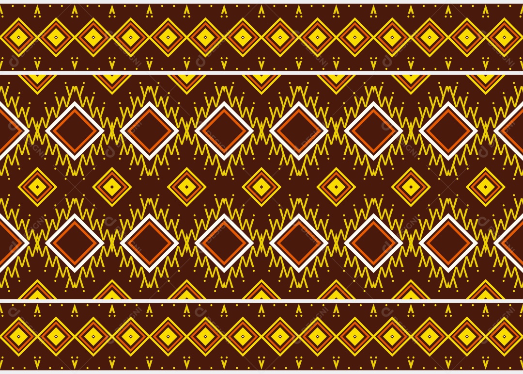 Padrão Tribal Tradicional Estilo Asteca Ilustração Colorida Vetor EPS