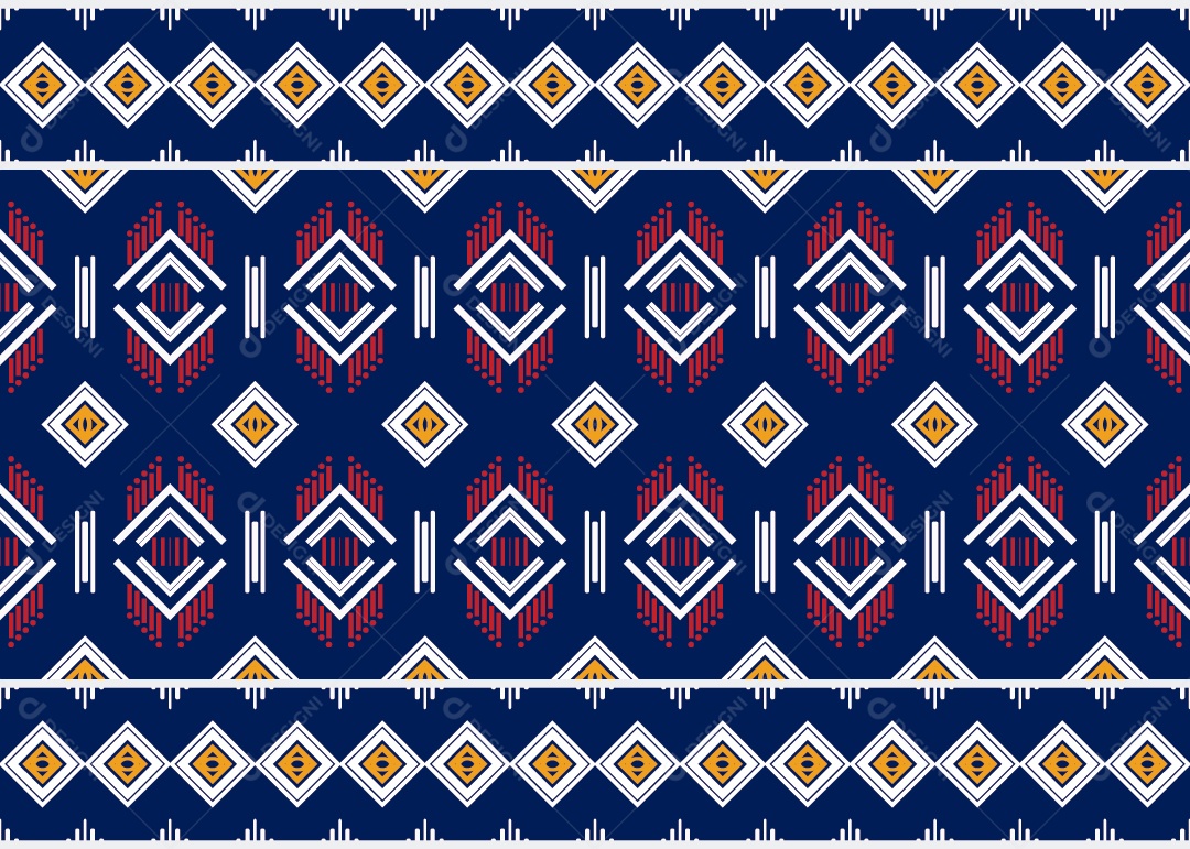 Padrão Tribal Tradicional Estilo Asteca Ilustração Colorida Vetor EPS