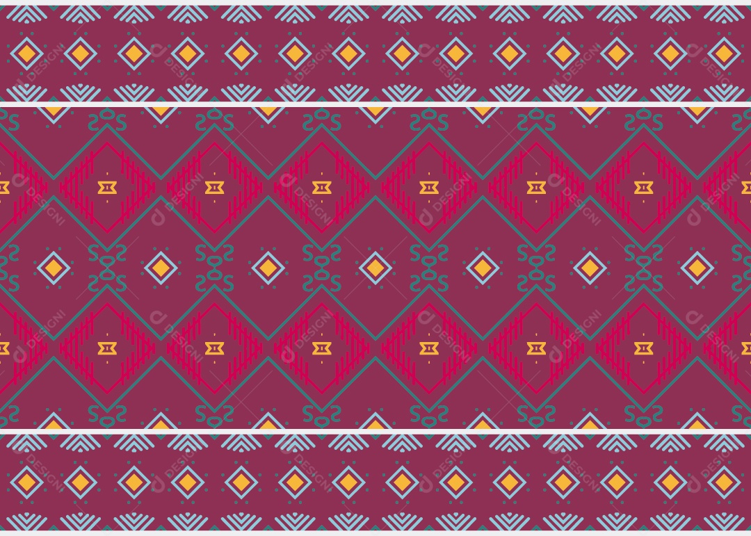 Padrão Tribal Tradicional Estilo Asteca Ilustração Colorida Vetor EPS