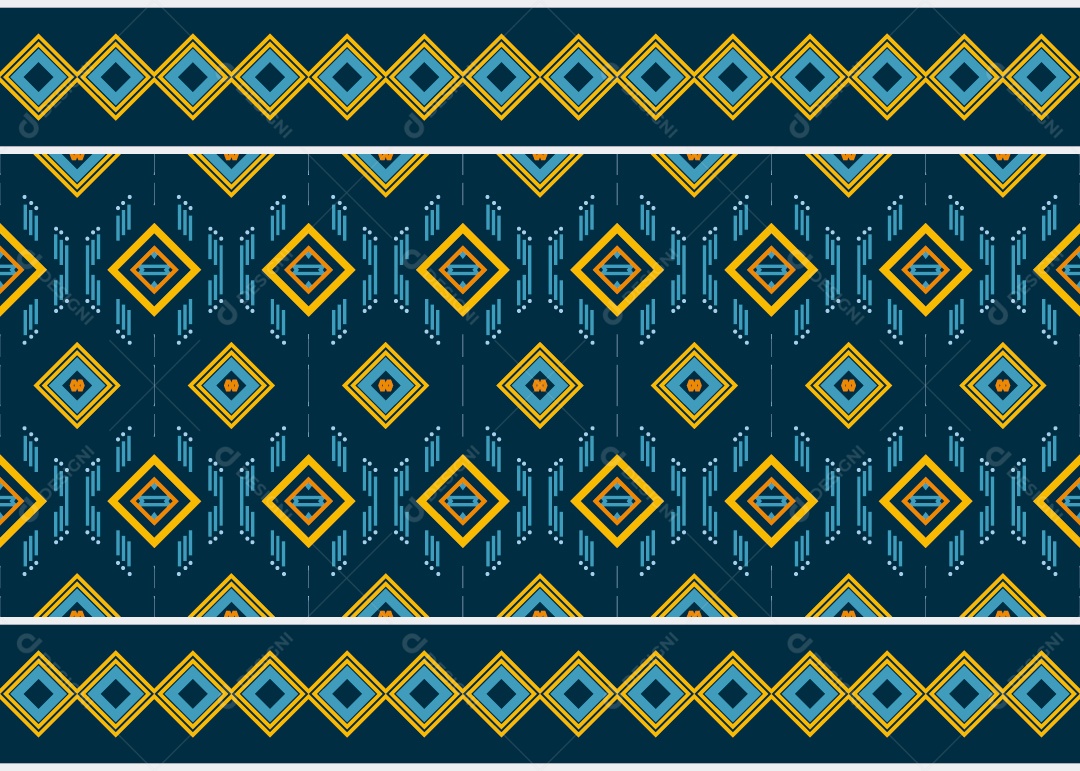 Padrão Tribal Tradicional Estilo Asteca Ilustração Colorida Vetor EPS