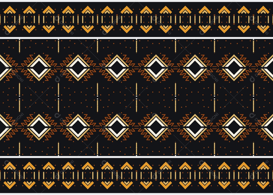 Padrão Tribal Tradicional Estilo Asteca Ilustração Colorida Vetor EPS